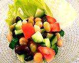 自宅で作る簡単地中海食！豆サラダ作り方4写真