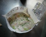 九条葱とロースハムのパックde蒸しパン作り方3写真