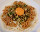 納豆、山形のだし入り、冷やし釜玉風うどん作り方6写真