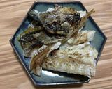 すずきの塩焼き(カマ、腹身、皮)作り方7写真