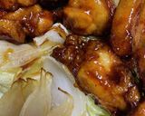 鳥の黒酢あんレタスと揚げ新玉ねぎ作り方5写真