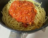 塩気の強い！あみの塩辛☆濃厚トマトスパ作り方3写真