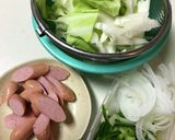 カレー味♡ウインナー・キャベツ炒め作り方1写真
