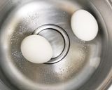 チキンと青菜の温玉ぶっかけうどん作り方3写真