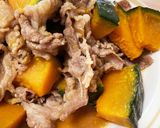牛バラ肉とかぼちゃのカレー風味炒め作り方7写真