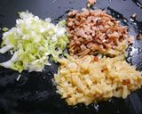 簡単！ピリ辛☆穂先メンマチャーハン作り方1写真
