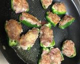 豚こまとチーズで♡ピーマンの肉詰め♫作り方8写真