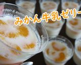 【レシピ動画】みかん牛乳ゼリー♪作り方5写真