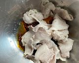 豚バラとセロリ菜の椎茸醤サラダ作り方4写真