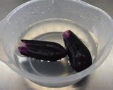レンジで簡単♪蒸しナスの金ごま和え作り方1写真