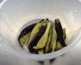 レンジで簡単♪蒸しナスの金ごま和え作り方3写真