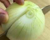 新玉葱のレンジ蒸し（味噌味）作り方1写真