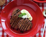 こめココでバナナ入りココアパンケーキ作り方6写真
