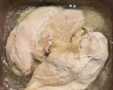 レンジ蒸し鶏の甘酢ごまだれ作り方2写真