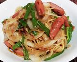 超簡単！焼肉のタレで簡単パスタ！！作り方9写真
