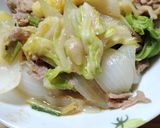 豚肉と春キャベツと新玉ねぎの簡単回鍋肉作り方5写真
