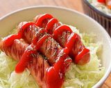 【楽めし】ウインナーキャベツ丼作り方3写真