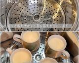 牛乳茶碗蒸し作り方3写真