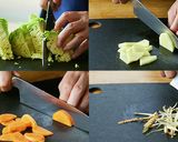 春野菜の味噌汁&キャベツとイカの味噌和え作り方1写真
