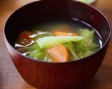 春野菜の味噌汁&キャベツとイカの味噌和え作り方9写真