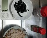 簡単 生ワカメの卵炒飯作り方1写真