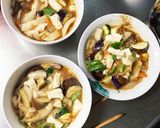 肉無豆腐コク旨ステーキソース味野菜炒め作り方16写真