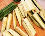 茄子とインゲンの豚バラ巻き作り方1写真