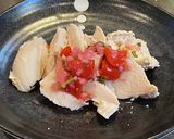 筋トレ料理☆茹で塩麹鶏胸肉のサルサソース作り方5写真