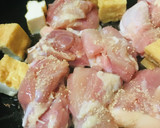 厚揚げと鶏もも肉のあまから玉子とじ作り方1写真