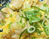 厚揚げと鶏もも肉のあまから玉子とじ作り方4写真