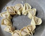 肉味噌と大根の餃子　セロリ菜添え作り方3写真