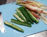 みょうがとオクラの胡麻和え★夏野菜弁当作り方3写真