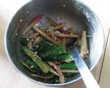 みょうがとオクラの胡麻和え★夏野菜弁当作り方4写真