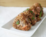 おにぎり◎鮭のもろみ味噌炊き込み御飯作り方9写真