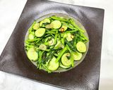 空芯菜とズッキーニのペペロンチーノ風炒め作り方5写真