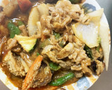 簡単洋風オイきな粉味豚こま大根青椒肉絲風作り方16写真