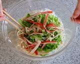 水菜♡豆腐カニカマヨサラダ作り方3写真