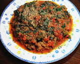簡単☆ほうれん草と挽き肉のトマト煮込み作り方3写真