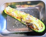 坦々風ズッキーニボート作り方5写真