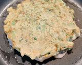 すりおろしレンコン入りお好み焼き作り方10写真