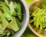 ＊もろみのチカラで空芯菜のニンニク炒め＊作り方3写真