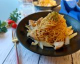 胸肉柔らか下味革命!ワンパン旨鶏パスタ作り方6写真