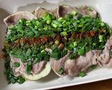 レンジで　豚肉と茄子とニラの重ね蒸し作り方6写真