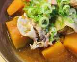 豚かぼちゃ●豚肉&カボチャのあまから煮作り方3写真