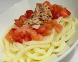 トマトとオクラの冷やしうどん作り方4写真