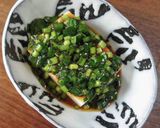豆腐のにら醤油和え作り方4写真