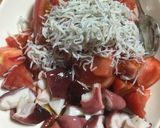 たことしらすとトマトのごま油ぽん酢サラダ作り方2写真