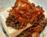 乗せるだけ！キムチ納豆やっこ作り方1写真