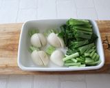 小カブと鶏もも肉の辛子みそ炒め作り方2写真