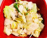 水晶鶏の山椒味噌回鍋肉作り方5写真